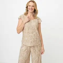 NEWPORT - Blusa Mujer con Estampado Manga corta