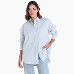 BASEMENT - Camisa Mujer Manga larga de Algodón