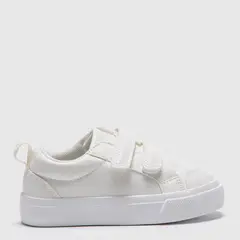YAMP - Tenis moda Sp Strap I Niño con Velcro Blancos