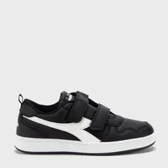 DIADORA - Tenis moda Crego J Niño con Velcro color Negro