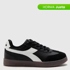 DIADORA - Tenis moda Bamtelon J Niño Negros Horma Justa