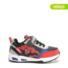 MARVEL - Tenis con luces Spider-Man Niño con Velcro