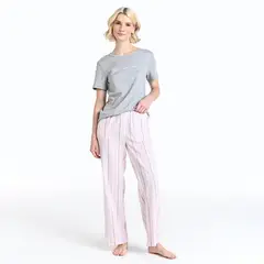 BENETTON - Pijama completa con pantalón Mujer Largo Manga corta de Algodón