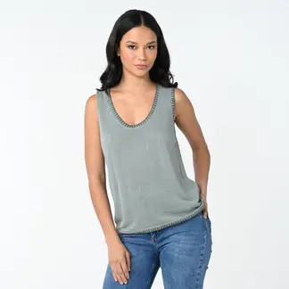 UNIVERSITY CLUB - Blusa Mujer con Bordado Sin mangas