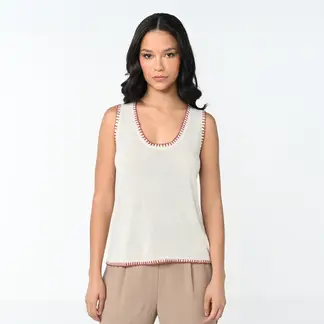 UNIVERSITY CLUB - Blusa Mujer con Bordado Sin mangas