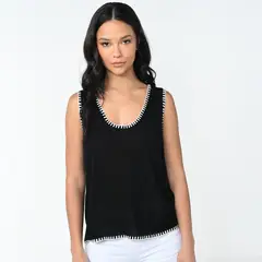 UNIVERSITY CLUB - Blusa Mujer con Bordado Sin mangas