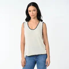 UNIVERSITY CLUB - Blusa Mujer con Bordado Sin mangas