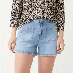 UNIVERSITY CLUB - Short de jean Mujer Tiro alto de Algodón