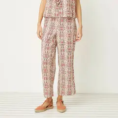 UNIVERSITY CLUB - Pantalón Culotte Mujer Tiro alto con Estampado