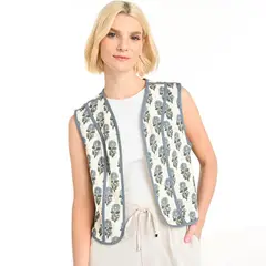 UNIVERSITY CLUB - Chaleco Mujer con Estampado de Algodón