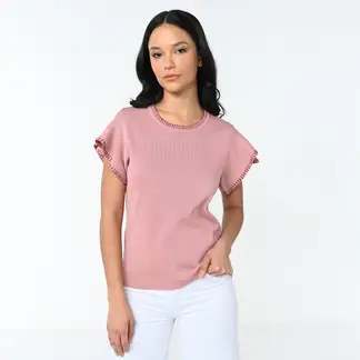 UNIVERSITY CLUB - Blusa Mujer Tejido Manga corta