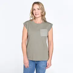 SOUTHLAND - Camiseta Mujer Manga corta de Algodón