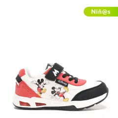DISNEY - Tenis con luces Mickey Mouse Niño con Velcro