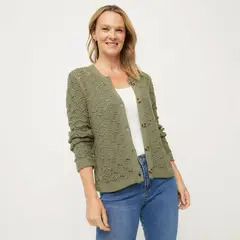 NEWPORT - Cardigan Mujer Tejido de Algodón