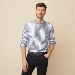 LA MARTINA - Camisa Hombre de Rayas Manga larga Recto de Algodón