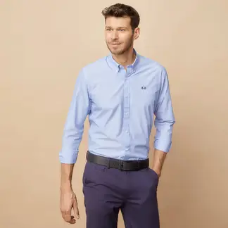 LA MARTINA - Camisa Hombre Manga larga Recto de Algodón