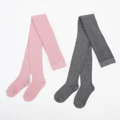 ELV - Medias para Niña Pack de 2 unidades Cintura elásticada de Algodón