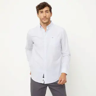UNIVERSITY CLUB - Camisa Hombre de Rayas Manga larga Recto de Algodón