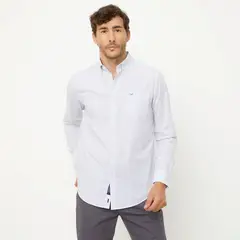 UNIVERSITY CLUB - Camisa Hombre de Rayas Manga larga Recto de Algodón