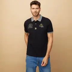 LA MARTINA - Camiseta polo Hombre Manga corta con Estampado de Algodón