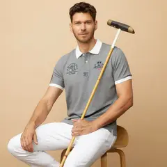 LA MARTINA - Camiseta polo Hombre Manga corta con Estampado de Algodón