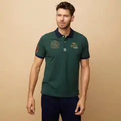 LA MARTINA - Camiseta polo Hombre Manga corta con Estampado de Algodón