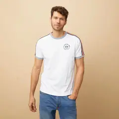 LA MARTINA - Camiseta Hombre Manga corta con Logo de Algodón
