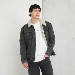 BEARCLIFF - Chaqueta de jean Hombre de Algodón