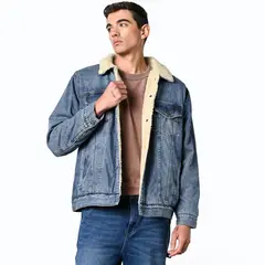 DENIMLAB - Chaqueta de jean Hombre de Algodón