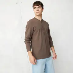 BEARCLIFF - Camiseta Hombre Manga larga de Algodón