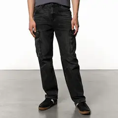 DENIMLAB - Pantalón cargo Hombre de Algodón Largo 32