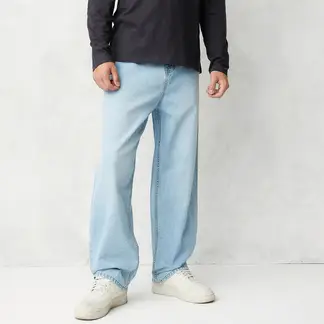 BEARCLIFF - Jean 5 Bolsillos Hombre Baggy de Algodón