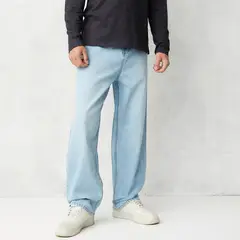 BEARCLIFF - Jean 5 Bolsillos Hombre Baggy de Algodón