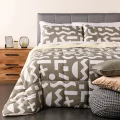 BENETTON - Edredón Estampado Bari Sherpa