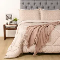 AMBIENTA - Edredón Poliéster Natura Sencillo, Doble y Queen