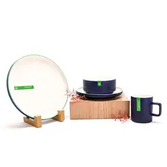 BENETTON - Taza de Cerámica Stack Rim 360 ml 9.5 x 8.5 cm