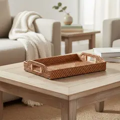 BASEMENT HOME - Bandeja Rattán 6 cm 33 cm