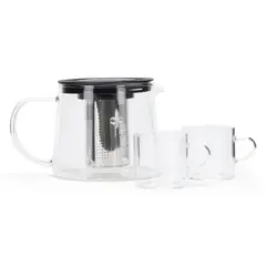 MICA - Juegos de té en Vidrio Set Tetera 450 ml + 2 Tazas All Day 300 ml cada una