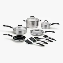 CUISINART - Juego de ollas de acero Cuisinart Acero inoxidable 12 Piezas