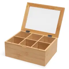 MICA - Bowl Bambú Caja Porta Té 23 x 17 x 9.5 cm