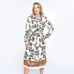 SOUTHLAND - Vestido Mujer Medio Casual con Estampado