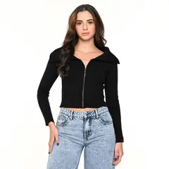 SYBILLA - Cardigan Mujer Crop