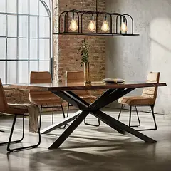 BASEMENT HOME - Mesa de Comedor 6 Puestos en Madera Arno 160 x 90 x 75 cm - 0% Interés a 3, 6 o 12 Cuotas Pagando con tu CMR Banco Falabella