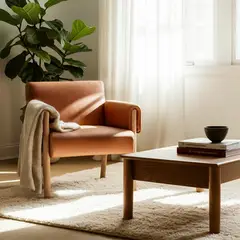 BASEMENT HOME - Poltrona en Cuero Edimburgo 75.5 x 72.5 x 80 cm