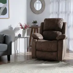 MICA - Silla Reclinable Masajeadora 1 Puesto en Cuerina con Calefaccion y Función Stand Up (Ayuda a Levantar) Escocia 103x90x90 cm - 0% Interés a 3, 6 o 12 Cuotas Pagando con tu CMR Banco Falabella