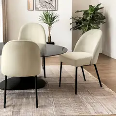 BASEMENT HOME - Set x2 Silla de comedor en Tela Creston (Incluye 2 Sillas) - 0% Interés a 3, 6 o 12 Cuotas Pagando con tu CMR Banco Falabella