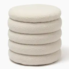 ROBERTA - Pouff Curva Blanco 40Cm Allen
