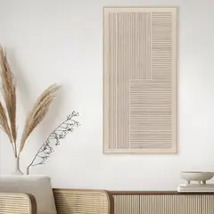 MICA - Cuadro Decorativo Abstracto Lineas Relieve 182x82 cm