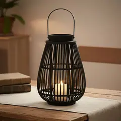 MICA - Farol de Bamboo 38x12 cm