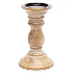 CASA CANTABRIA - Candelabro Madera 20 cm x 12 cm